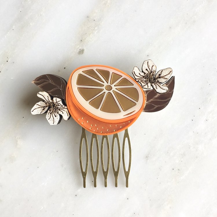St Clements oranges or lemons hair comb