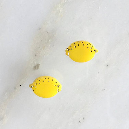 St Clements Lemon stud earrings