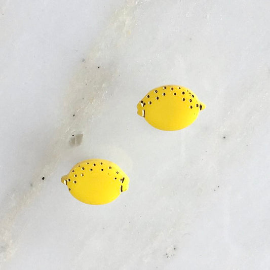St Clements Lemon stud earrings