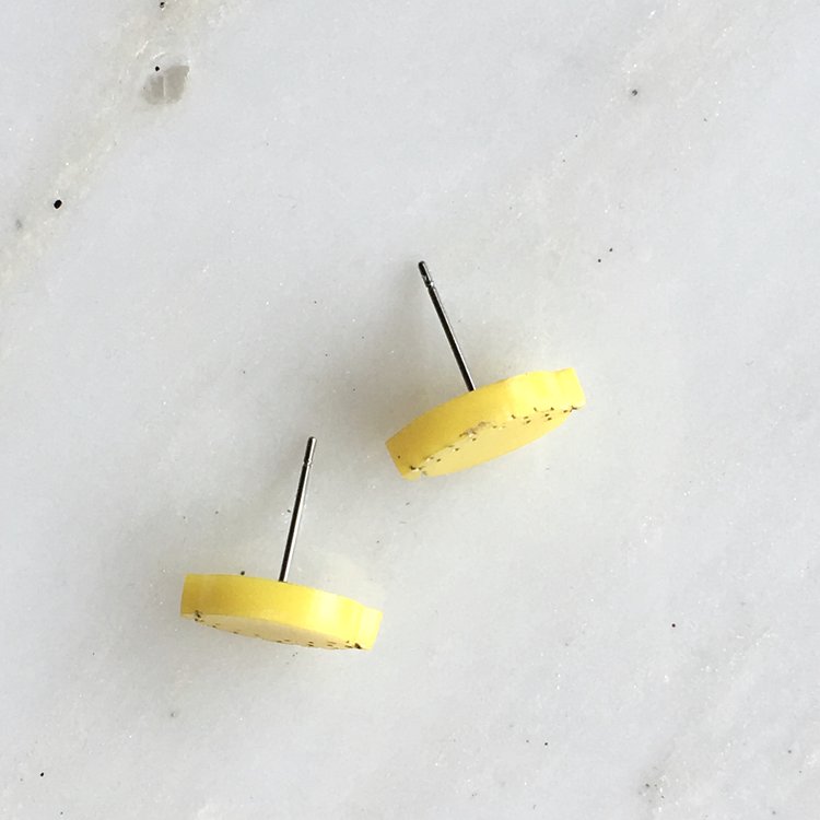 St Clements Lemon stud earrings