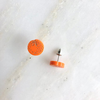 St Clements oranges stud earrings