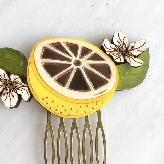 St Clements oranges or lemons hair comb