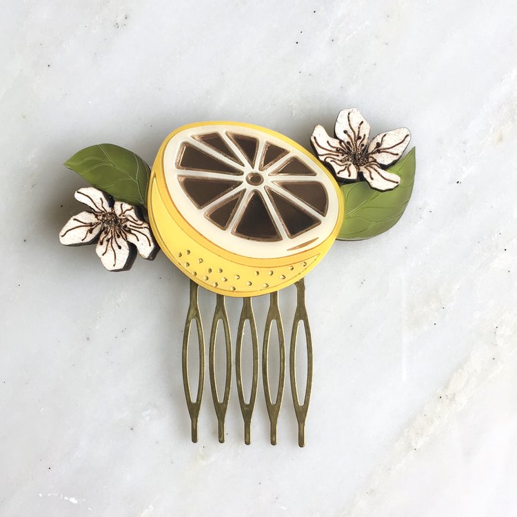 St Clements oranges or lemons hair comb