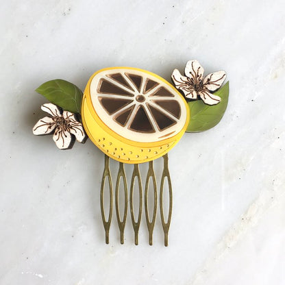 St Clements oranges or lemons hair comb
