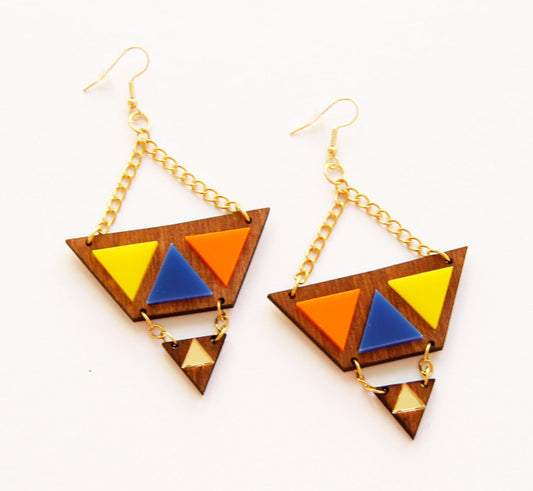 Zelda triangle earrings